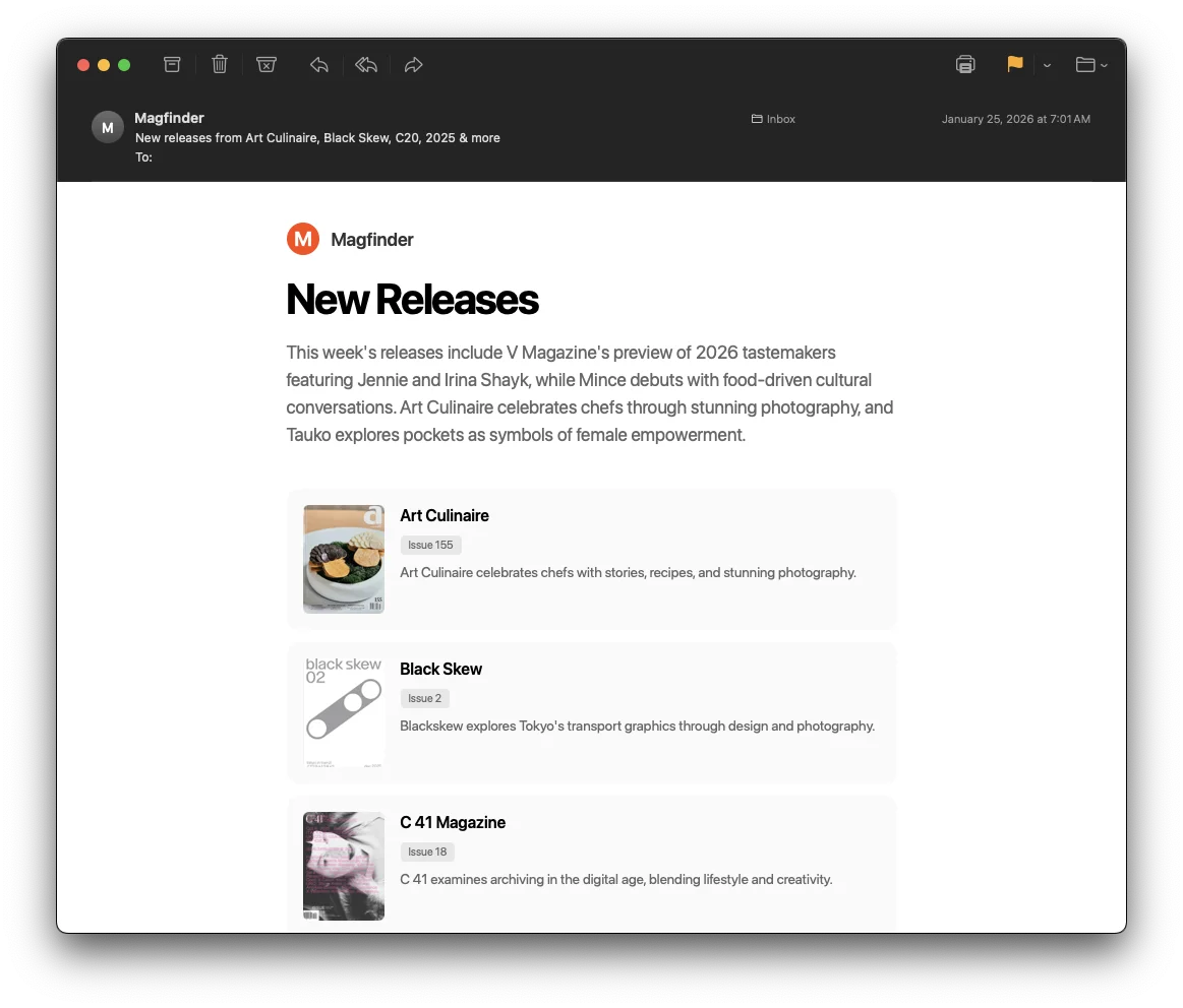 Magfinder newsletter